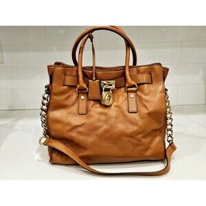 Authentic Michael Kors Hamilton Large Tote Bag - Brown Leather - Certified